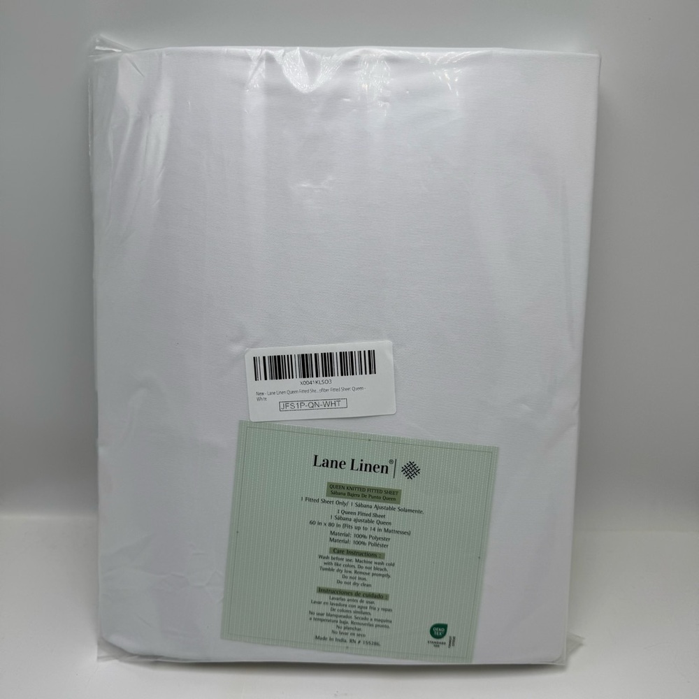 NEW! Lane Linen Queen Knitted Fitted Sheet 100% Polyester 60 in x 80 in